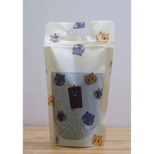 Sét 50 Túi zipper trà sữa - trà chanh - túi zip đáy đứng có quai xách nhựa thực phẩm cute nhiều mẫu