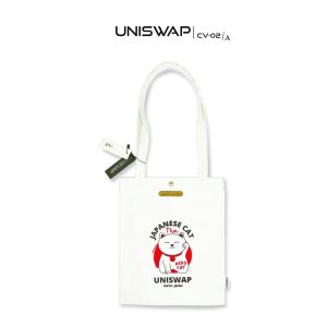 Túi tote đi học đi chơi vải canvas UNISWAP vải 2 lớp siêu dày siêu đáng yêu_TamaChan Shop