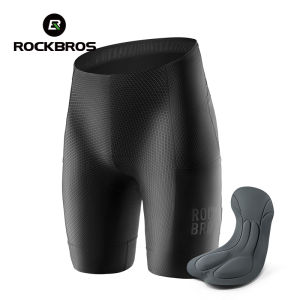 ROCKBROS Men Cycling Pants Breathable Shockproof Padded Bicycle Shorts Quick Drying High Elastic MTB Road Bike Trousers
