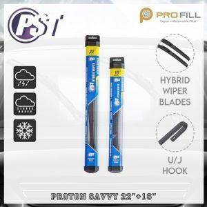 PST Hybrid Wiper Blade Set [Rubber Type] - Proton Savvy 2005-13 22"+16"
