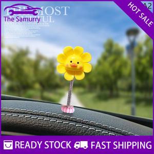 Samurry ✨Hot Sale✨ Cute Shaking Bobble Head Flower Car Interior Ornament Decorative Flowers Car Interior Cute Floret Decoration Accessories