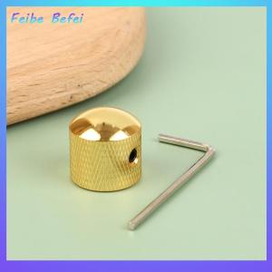 [Feibe Befei] 1Pc Metal Electric Bass Guitar Tone Volume Knob Potentiometer Hat Cap Guitar Parts Push Knob With Hole Guitar Accessories