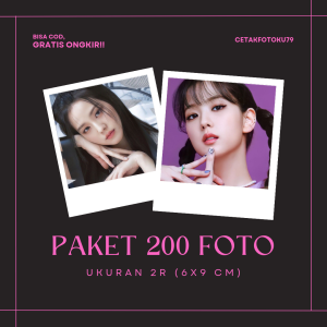 CETAK FOTO UKURAN 2R 200 FOTO TERLARIS DAN TERMURAH PROSES 1 HARI BISA COD