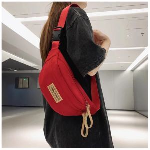 Canvas Cloth Bag Casual Hundred Matching Crossbody Bag Cell Phone Sports Running Waist Bag