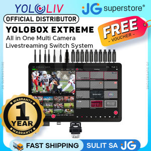 Yololiv YoloBox Extreme All in One 4K UHD Multi Camera Livestreaming & Switching System HDMI | NDI | USB-C & A Inputs Built-in Audio Mixer SD / Nano Sim Card Slot Ethernet WIFI 7 4G Network Streaming Up to 20 Max Live Switch Sources | JG Superstore