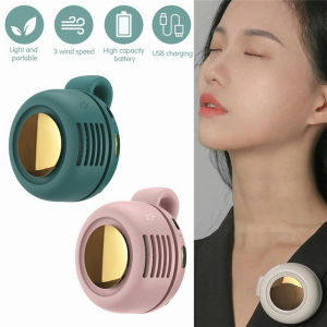 XM Portable Mini Waist Fan silent kipas bladeless electric fan adjustable 3-speed suspended waist fan rotating body fan