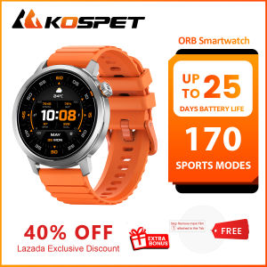KOSPET ORB Smartwatch for Men/Women 25 Days Battery Bluetooth Call (Answer/Make) 1.43 Inch AMOLED Display IP68 Waterproof 170 Sport Modes Heart Rate Monitor