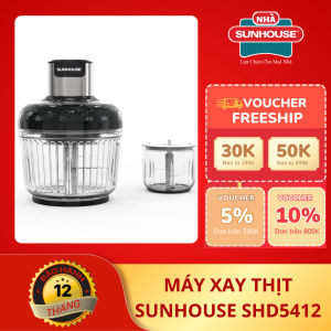 Máy xay thịt 2 cối SUNHOUSE SHD5412 (2L & 0.3L) xay thịt xay tỏi ớt riêng biệt - Bảo hành 12 tháng