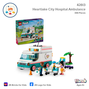 LEGO Friends 42613 Heartlake City Hospital Ambulance (344 Pieces) สำหรับเด็กอายุ 6 ปีขึ้นไป Brick Toy ตัวต่อ เลโก้ ของเล่น ของขวัญ เสริมพัฒนาการ