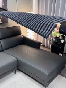 Velvet Sofa Cover Washable Non-Slip Soft Fabric Universal 4 Seasons Fit for L-Shape Sofa & Standard Couch Protector