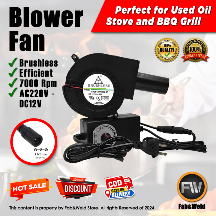 BLOWER FAN DC 12V Brushless Blower For Used Oil Kalan Oil Furnace BBQ