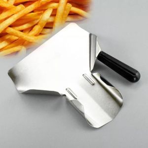 Stainless Steel French Fries Shovel Single Handles French Fries Shovel Chip Scoop Fry Food Scoop