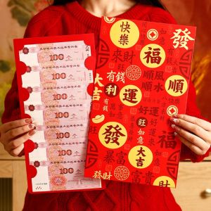 CHENJIE Phong cách Trung Quốc Phong bì đỏ năm ngựa 2026 Truyền thống Phim hoạt hình Túi may mắn Lễ hội Giấy Túi đỏ may mắn Tết Nguyên Đán