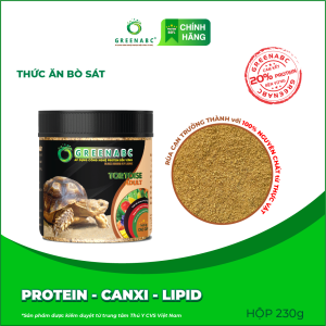 Thức ăn Rùa Cạn GREENABC - Hạn chế Urat mai cứng tăng trưởng nhanh - Hộp 230g
