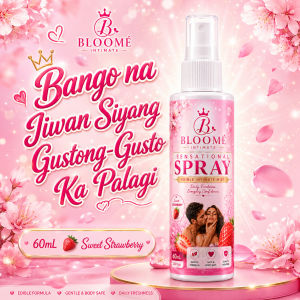 Bloome Intimate Sensational Spray 60ml Sweet Strawberry Edible Formula Gentle & Body Safe Daily Freshness