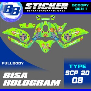 Decal Scoopy BISA HOLOGRAM Full Body Full Blok Dekal Sticker Scoopy FI 2013 2014 2015 2016 Scp 20
