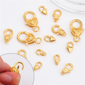 18K Gold Plated Metal Lobster Clasp for DIY Bracelet Necklace Making Jewelry Findings
