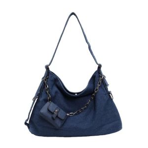 Euro style classic hobo shoulder bag with decorative pouch