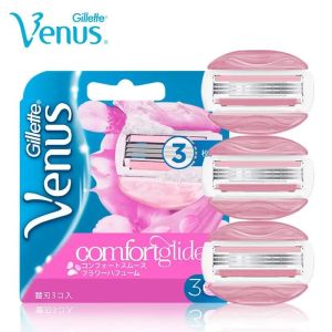 (In stock) Gillette Venus Razor Blade 3 Layer Shaving Razor Blade Heads Replacement Built-in Spa Soap Bar for Women Body Shaving