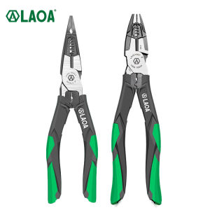 LAOA Cr-V Steel Long Nose Pliers Multifunctional Clamping Twist Crimping Terminal Wire Cutter Stripper