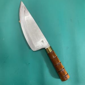 Dao Thái Dao Lọc Dao Làm Bếp Thái Thịt Lọc Xương Lưỡi Bằng Thép Bổ Tanh Lốp Ô Tô Sắc Bén Cán Tròn Gỗ Trúc Cỡ Lớn