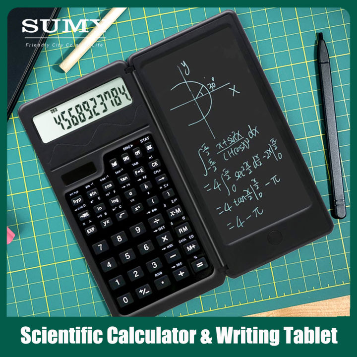 3-in-1 Scientific Calculator With Writing Pad - 417 Function Engineering Calculator With Erasable LCD Screen For Students & Professionals