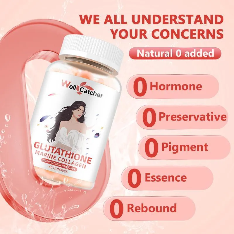 WellCatcher Gluthatione Marine Collagen Glow Gummies (60 Gummies)