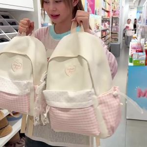 AE2026 Summer new product: high-appearance cute plaid backpack for female primary and middle school students suitable for outdoor leisure