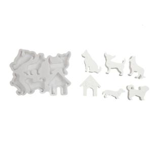 Dog Family Statue Silicone Molds for Soap Making Dog House Family of Dog Silicone Molds for Epoxy Resin