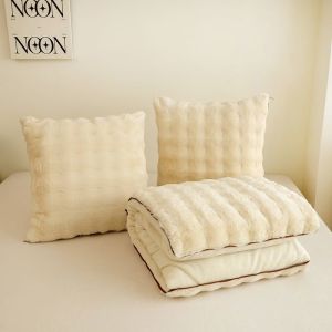 หมอน ผ้าห่ม สองในหนึ่งเดียว พักกลางวัน เบาะหนา หมอนพับรถ สำนักงาน หมอนนอนกลางวัน หมอนรอง