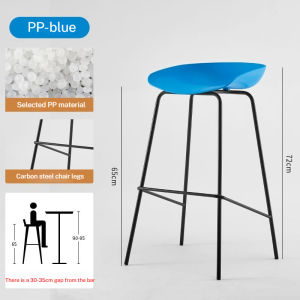 Bar Stool High Chair Bar High Chair Dining Chair Island Chair Modern Simple Home High Leg Designer Model Light Luxury Front Desk Nord Stool Chair With Cushion 吧台椅