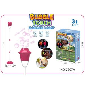 Bubble Torch Garden Lamp Rechargeable Adjustable Bubble Machine with Lights Music Auto Bubble M/C for Wedding Camping Festival Party Christmas Gift