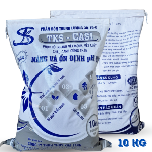 Phân Bón Trung lượng 30-15-8 Nâng pH Đất Giải Độc Hữu Cơ Dưỡng rễ TKS-CASI  Bao 10 Kg