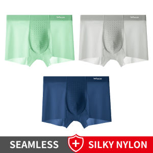 CMENIN  3Pcs Thin Ice Silk Men Underpants Boxers Shorts Comfortable Innerwear Graphene Antibacterial Mesh Underwear Boxer For Men MRY022
