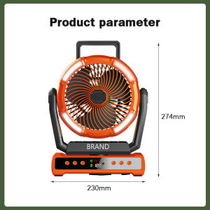 20000mAh Battery Long-Lasting Rechargeable Portable Camping Fan with Remote and LED Display