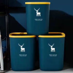 📢Malaysia spot📢 12L Trash bin home kitchen bin dustbin garbage bin rubbish bin tong Sampah 垃圾桶 Flower Pot Recycle Bins Nordic Style Dustbin Trash Can Rubbish Bin Garbage