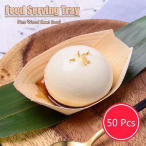 NIGHT PU for Home Sushi Food Pine Cake Tool Wood Bowl Serving Tray Catering
