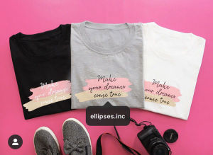 ELLIPSES.INC Tumblr Tee / T-Shirt / Kaos Wanita Lengan Panjang MAKE YOUR DREAMS