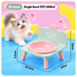 Stainless Steel Elevated Cat Bowls Splash Proof Raised Cat Food and Water Bowl Set for Cats & Puppy