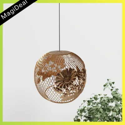 MagiDeal Metal Pendant Light Shades Hanging Light Cover Ceiling Light Shade Hollow Out Light Bulb Cage Cover for Home Dining Room Cafe