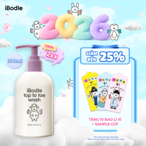 Sữa Tắm Gội Dịu Nhẹ iBodle Top to Toe Wash Làm Sạch Dưỡng Ẩm Cho Bé (300ml)