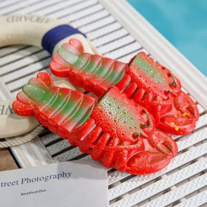 [Free Shipping] Crayfish Summer Slippers Unique And Creative Thick-Soled WomenS Beach Funny Sandals Outdoor Waterproof Non-Slip Bathing And Home Shoes
