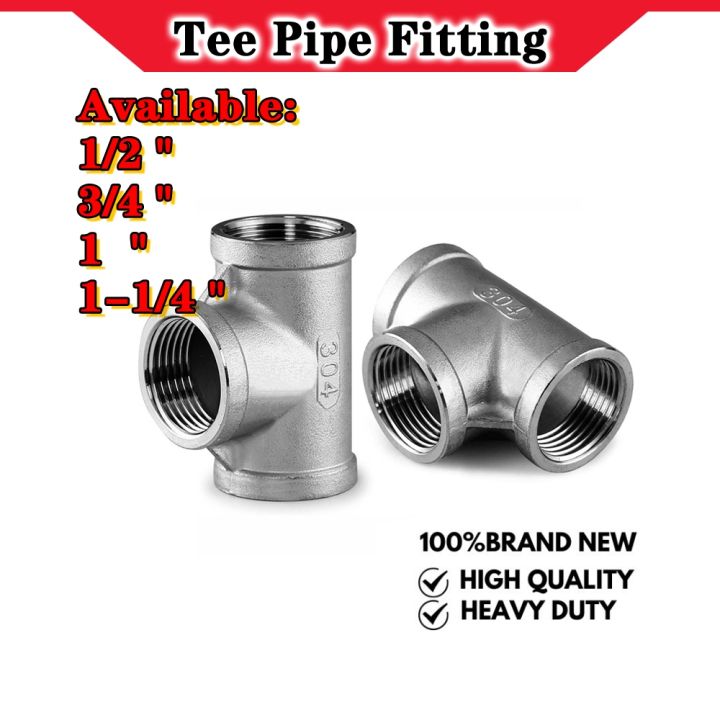 Stainless Steel Tee Pipe Fittings Standard Size | Lazada PH