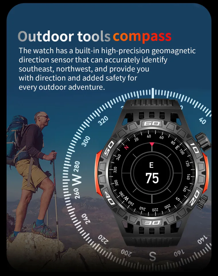 Jam Tangan Smart Watch Men Sport Fitness Tracker Heart Rate Blood