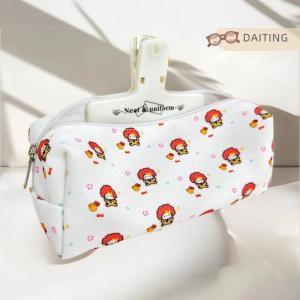 DAITING Kawaii Cute Cartoon Stars Cat Pencil Bag School Office Supplies Student Stationery Bag Multifunctional Cosmetics Storage Bag