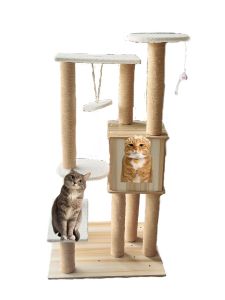 Rumah Kucing Rumah Kayu Mainan Kucing Garukan Kucing Cat House Tempat Tidur Kucing