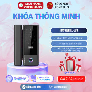Khóa điện tử cửa kính thông minh Kassler KL-569 remote và bản thường bảo mật cao cấp công nghệ Đức