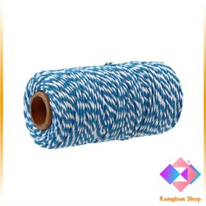 KANGBAN เชือกเกลียวสองสี ยาว 100 เมตร สำหรับงาน DIY บรรจุภัณฑ์ของขวัญ งานฝีมือ Cotton Twine
