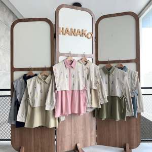 Alika Shirt - Kemeja Bordir Linen / Kemeja Vest Ikat Bordir Oversize Wanita