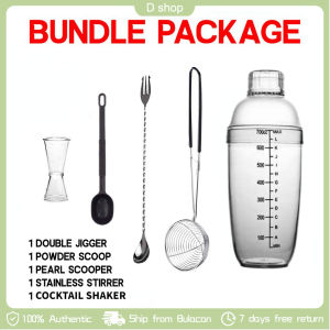 5PCS Milktea Basic Equipment Set: Clear Acrylic Shaker & Bar Supplies
